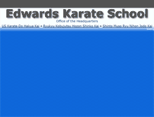 Tablet Screenshot of edwardskarateschool.com